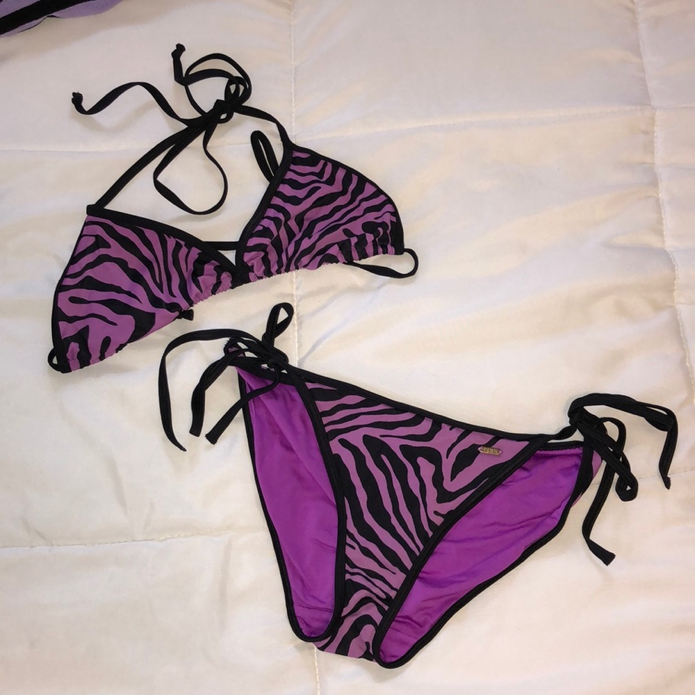 PINK zebra print bikini